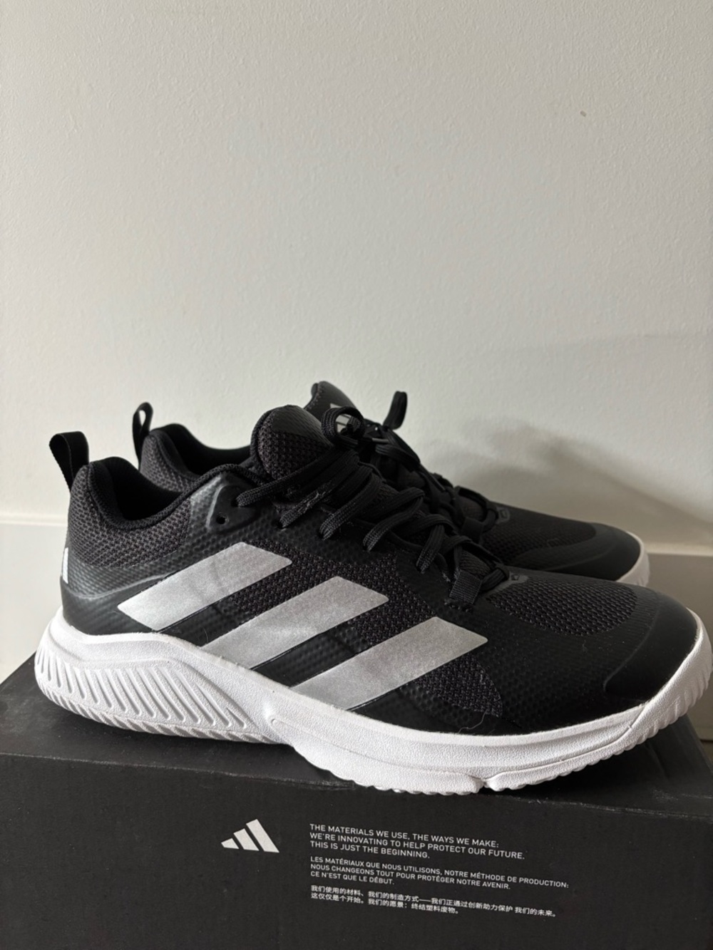 adidas Women's Black and White Athletic Training Shoes